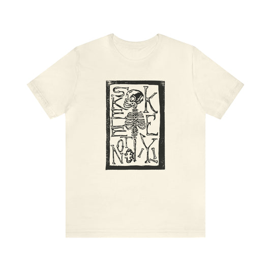 Unisex Crewneck Halloween Skeleton Key T-Shirt - Bella + Canvas 3001 /Spooky Season Graphic Tee
