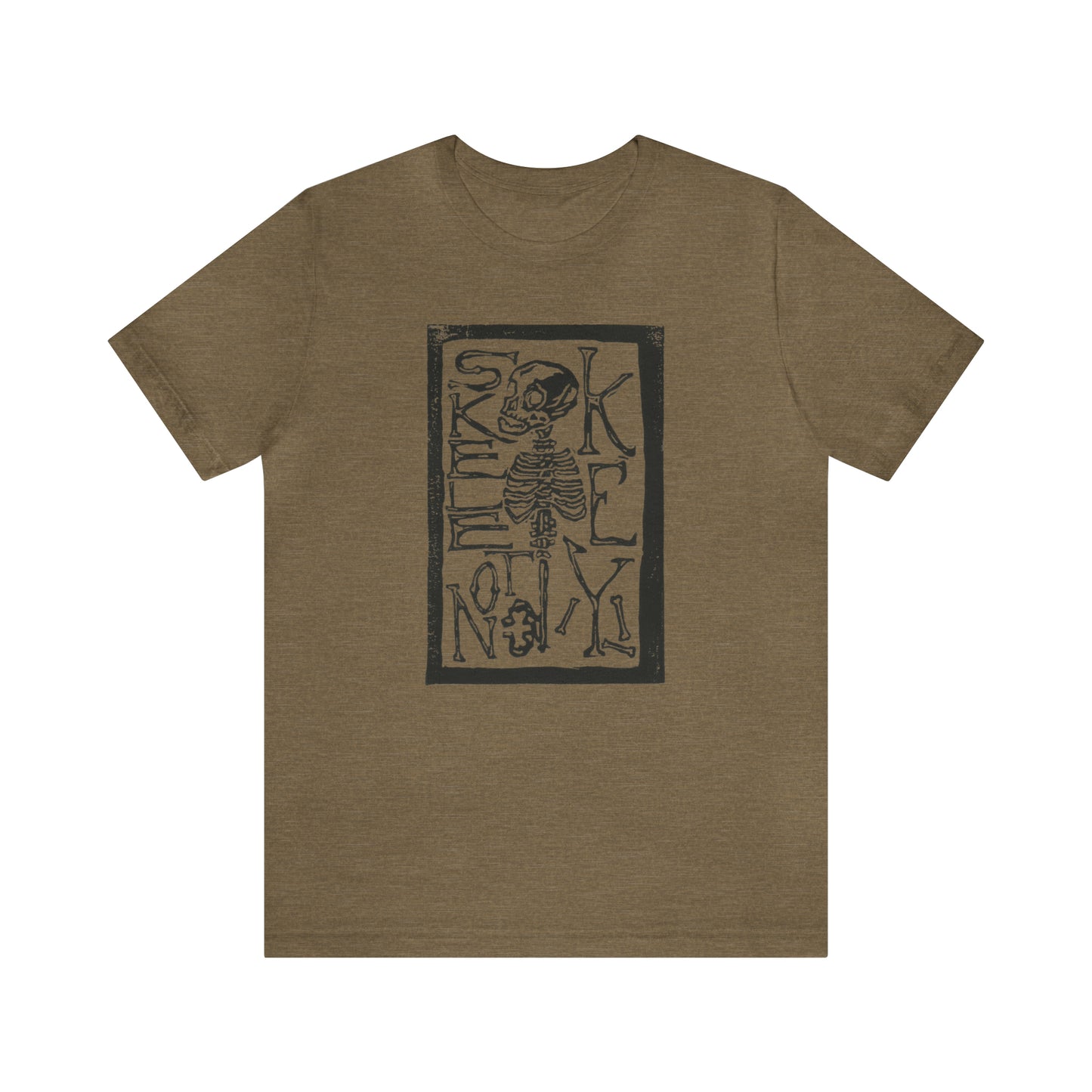 Unisex Crewneck Halloween Skeleton Key T-Shirt - Bella + Canvas 3001 /Spooky Season Graphic Tee